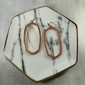 Kendra Scott Danielle Elegant Rose Gold-Toned Geometric Open Frame Earrings